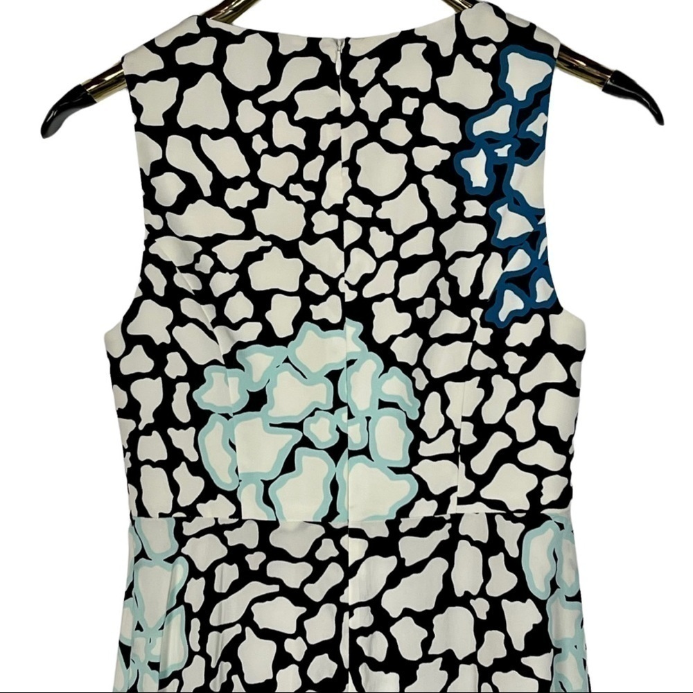ANNIE GRIFFIN MAMIE GIRAFFE PRINT SILK SLEEVELESS FIT AND FLARE DRESS - Picture 6 of 12